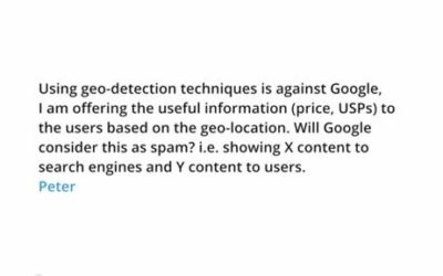 Google’s explanation of serving geo-targeted content based on IP address